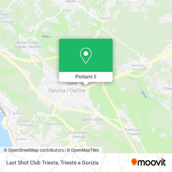Mappa Last Shot Club Trieste