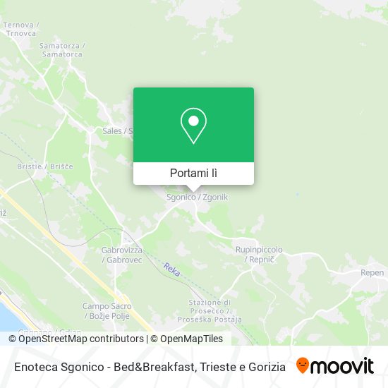 Mappa Enoteca Sgonico - Bed&Breakfast