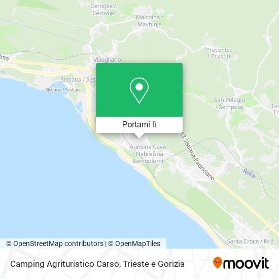 Mappa Camping Agrituristico Carso