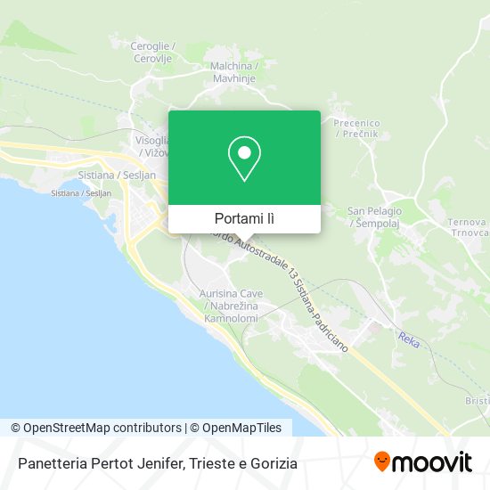 Mappa Panetteria Pertot Jenifer