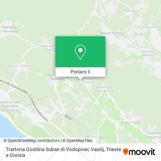 Mappa Trattoria Gostilna Suban di Vodopivec Vasilij