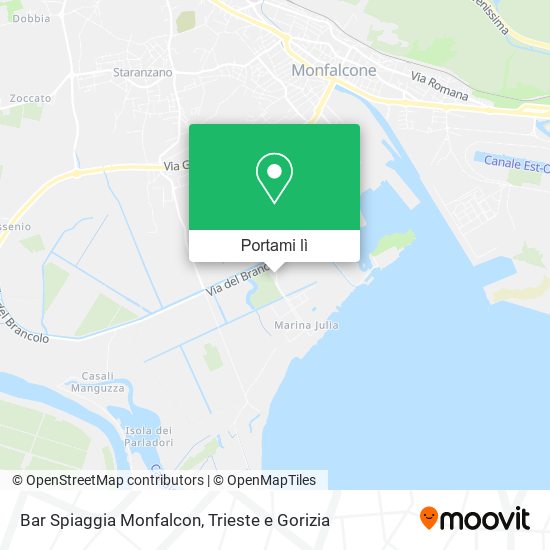 Mappa Bar Spiaggia Monfalcon