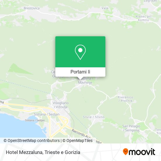 Mappa Hotel Mezzaluna