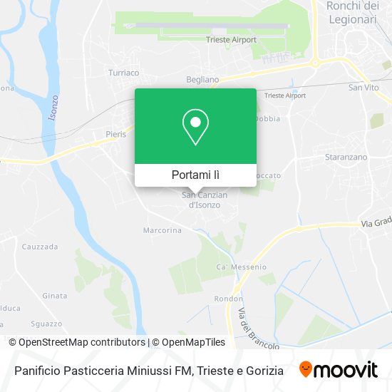 Mappa Panificio Pasticceria Miniussi FM