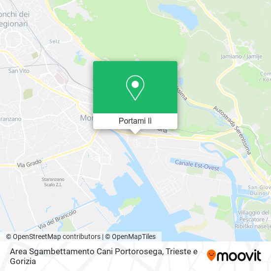 Mappa Area Sgambettamento Cani Portorosega
