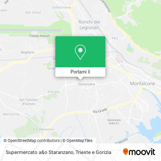 Mappa Supermercato a&o Staranzano