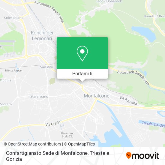 Mappa Confartigianato Sede di Monfalcone