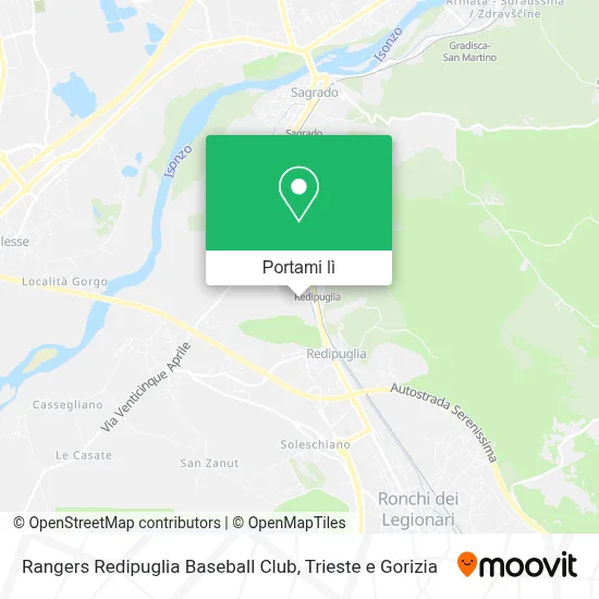 Mappa Rangers Redipuglia Baseball Club