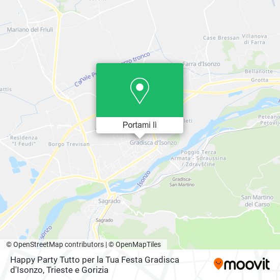 Mappa Happy Party Tutto per la Tua Festa Gradisca d'Isonzo