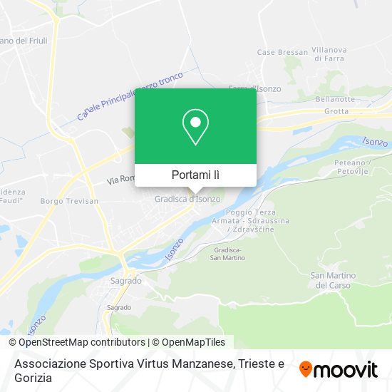 Mappa Associazione Sportiva Virtus Manzanese