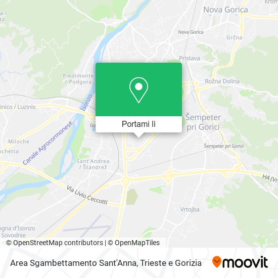 Mappa Area Sgambettamento Sant'Anna
