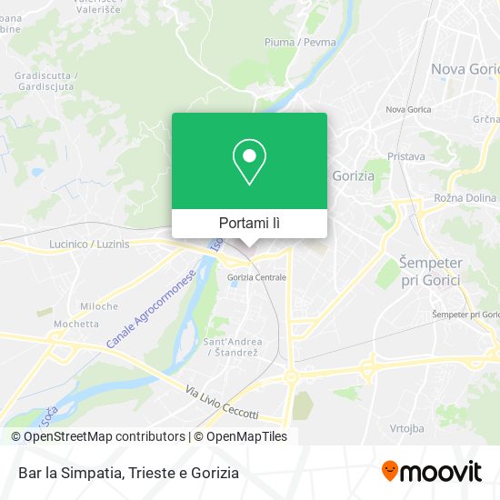 Mappa Bar la Simpatia