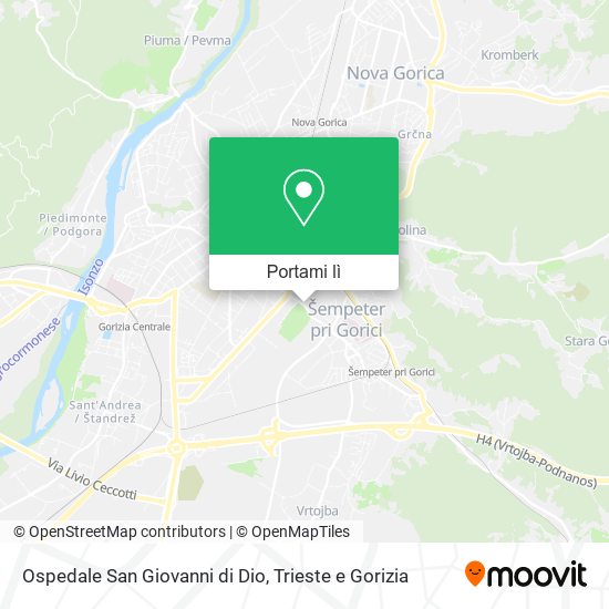Mappa Ospedale San Giovanni di Dio