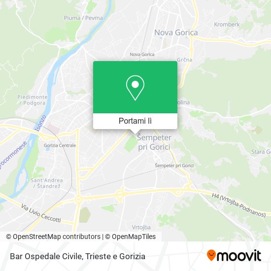 Mappa Bar Ospedale Civile