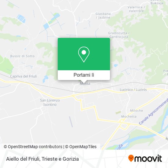 Mappa Aiello del Friuli