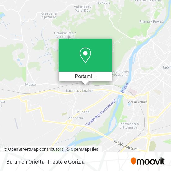 Mappa Burgnich Orietta