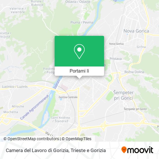 Mappa Camera del Lavoro di Gorizia