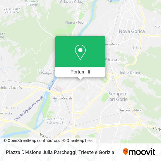 Mappa Piazza Divisione Julia Parcheggi