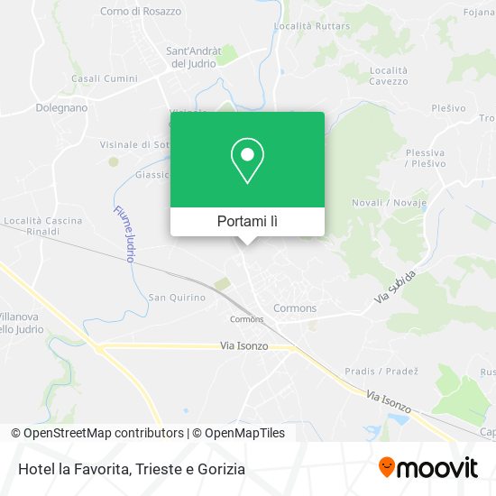 Mappa Hotel la Favorita
