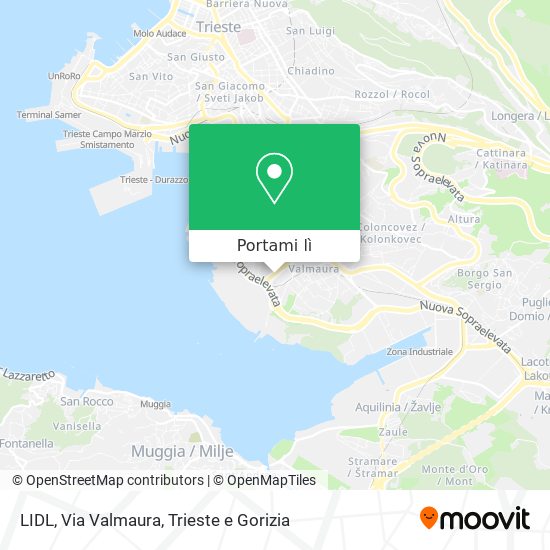 Mappa LIDL, Via Valmaura