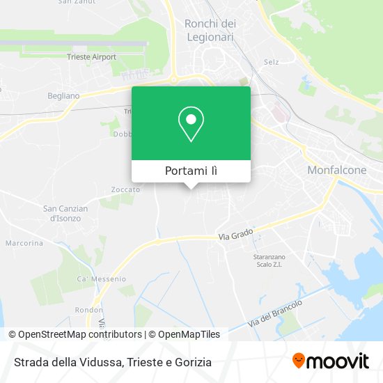 Mappa Strada della Vidussa
