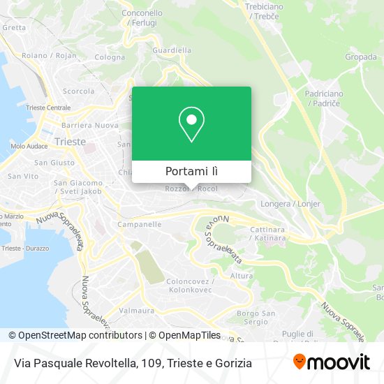 Mappa Via Pasquale Revoltella, 109