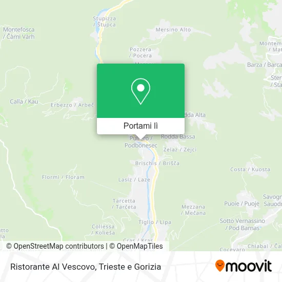Mappa Ristorante Al Vescovo