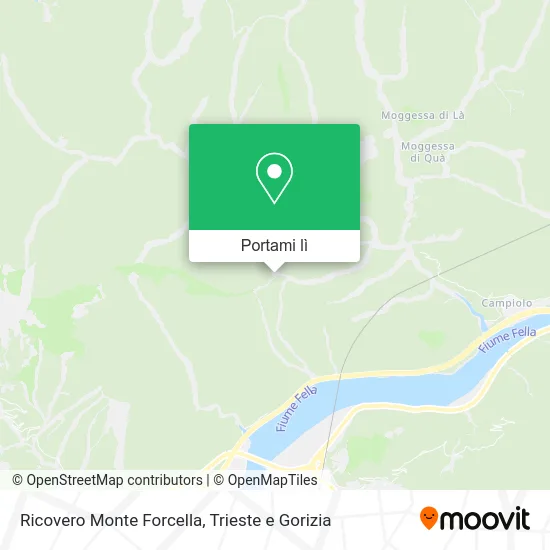 Mappa Ricovero Monte Forcella