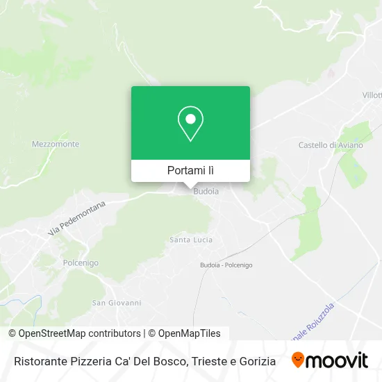 Mappa Ristorante Pizzeria Ca' Del Bosco