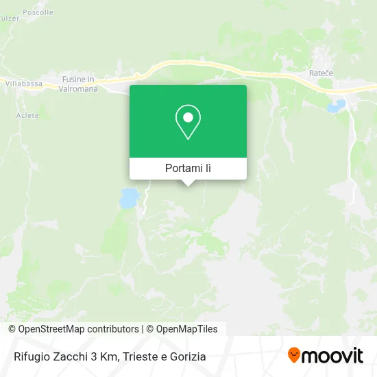 Mappa Rifugio Zacchi 3 Km