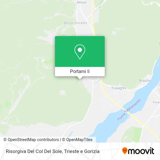 Mappa Risorgiva Del Col Del Sole