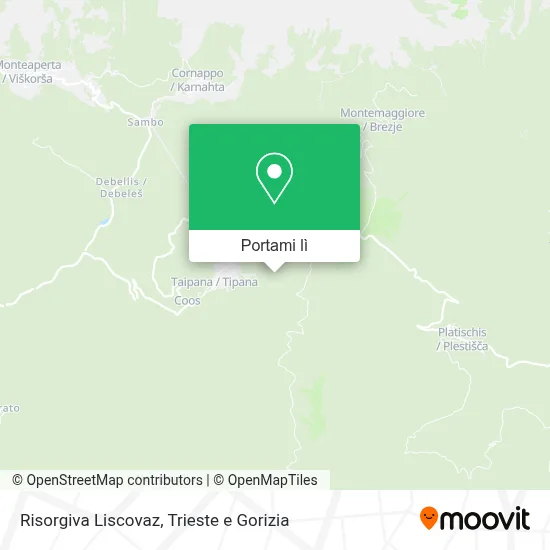 Mappa Risorgiva Liscovaz