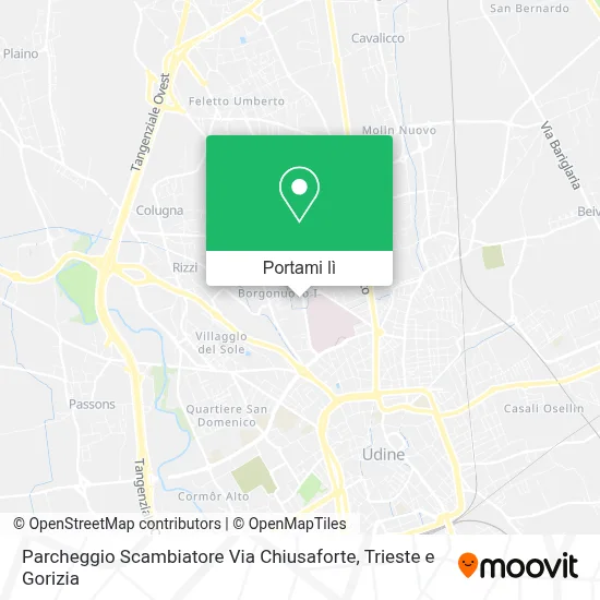 Mappa Parcheggio Scambiatore Via Chiusaforte