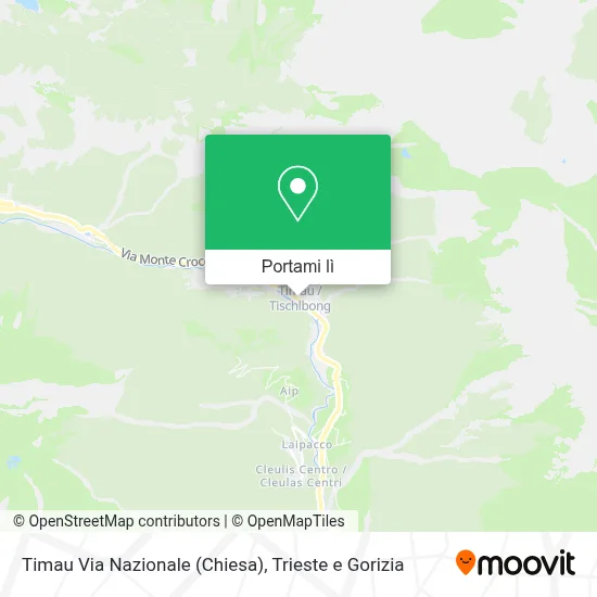 Mappa Timau Via Nazionale (Chiesa)