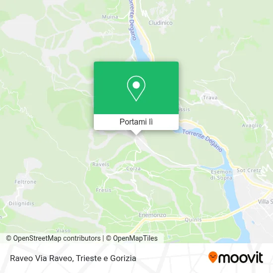 Mappa Raveo Via Raveo