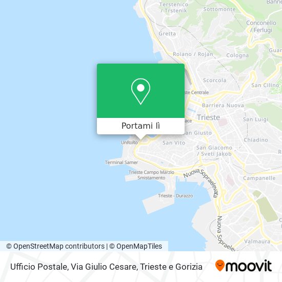 Mappa Ufficio Postale, Via Giulio Cesare