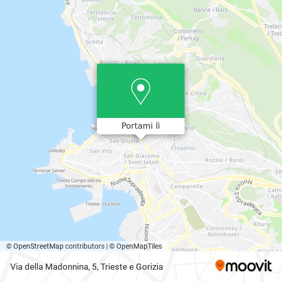Mappa Via della Madonnina, 5