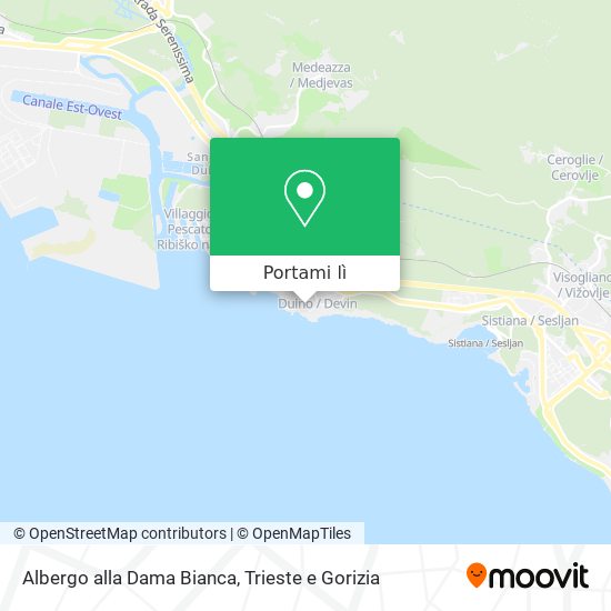 Mappa Albergo alla Dama Bianca