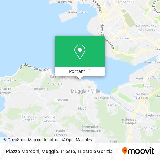 Mappa Piazza Marconi, Muggia, Trieste