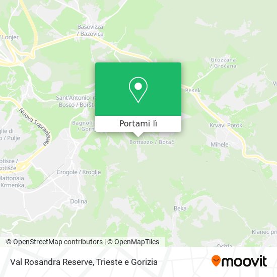 Mappa Val Rosandra Reserve