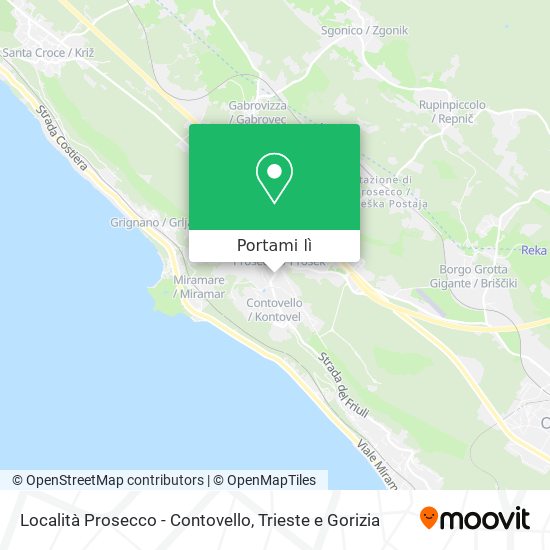 Mappa Località Prosecco - Contovello