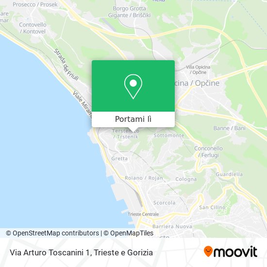 Mappa Via Arturo Toscanini 1