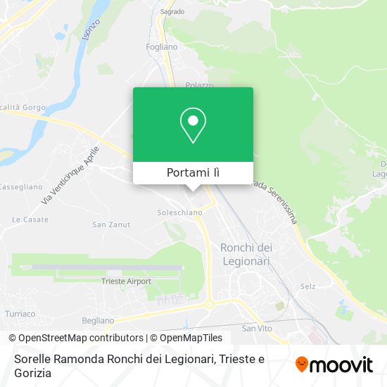 Mappa Sorelle Ramonda Ronchi dei Legionari