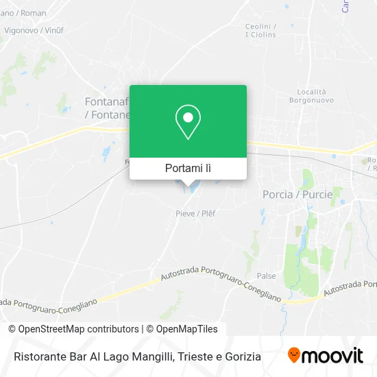 Mappa Ristorante Bar Al Lago Mangilli