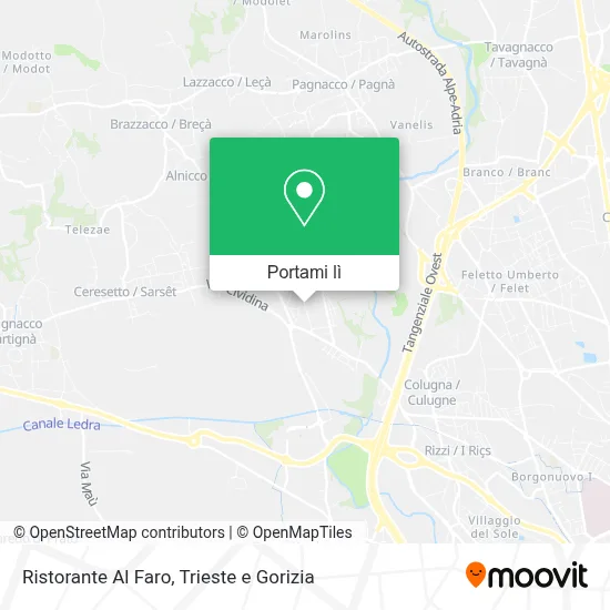 Mappa Ristorante Al Faro