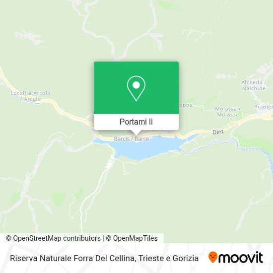 Mappa Riserva Naturale Forra Del Cellina