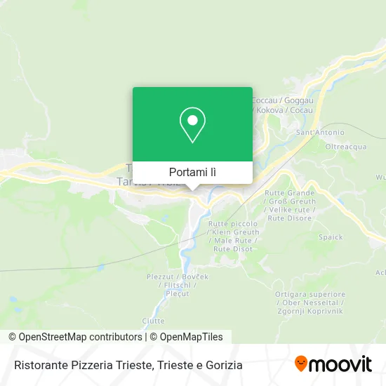 Mappa Ristorante Pizzeria Trieste