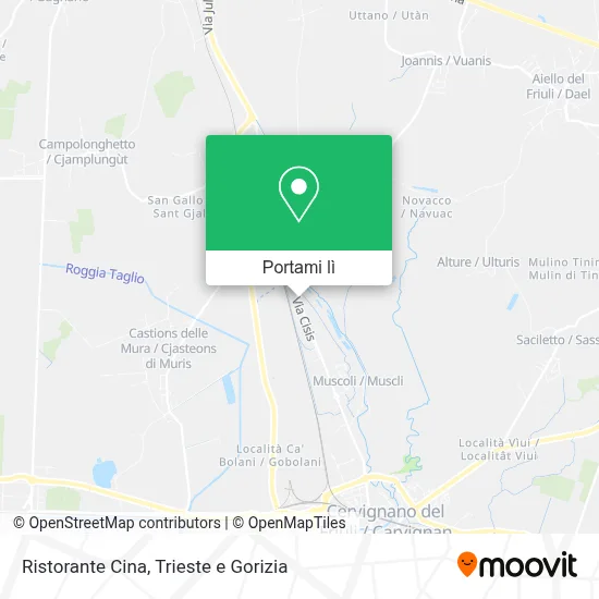 Mappa Ristorante Cina