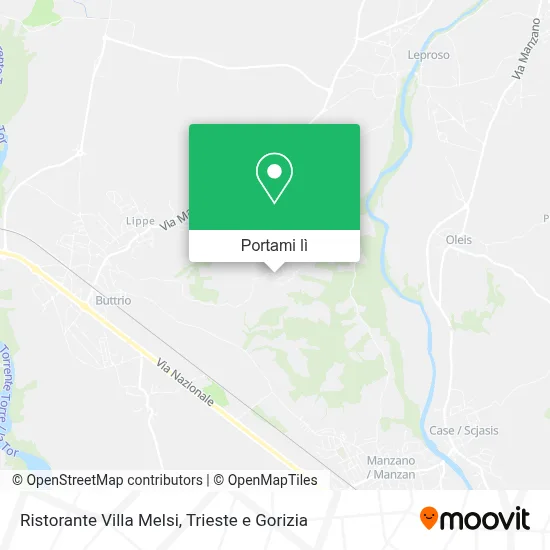 Mappa Ristorante Villa Melsi