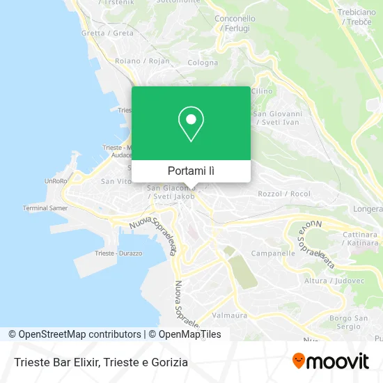 Mappa Trieste Bar Elixir
